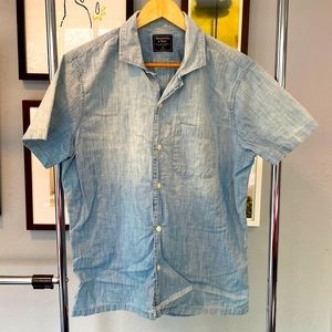 Ambercrombie & Finch Cano Collar Summer Linen- Blend Shirt